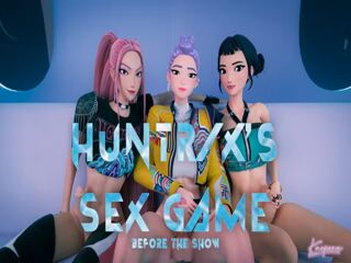 Huntr/x girls suck their own cock in the plane before the show (Kpop demon hunter Futanari animation)