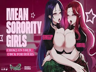 Mean College Sorority Sluts LOVE Worshipping Every Inch Of Your Cock!  AUDIO PORN  SNAKEY x DEADLYDESIREE  Double Blowjob  Threesome  POV
