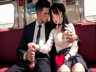 Subway Public Creampie: Hot Brunette College Girl Flashes White Panties & Gets Fucked by Stranger on Morning Train – Cum in Pussy & Mouth!