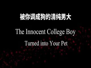 The Innocent College Boy Turned into Your Pet