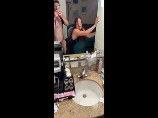Snuck off from the Pornhub Awards party to get fucked and covered in my dress